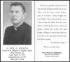 The holy card from Father Paul Wickens' funeral