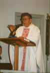 Father Paul Wickens preaching in St. Anthony's Chapel
